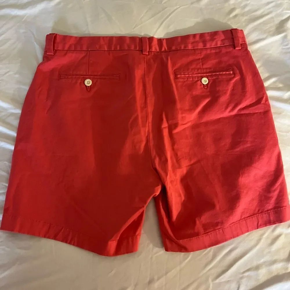 Vineyard Vines Pink Salmon Summer Club Shorts sz 35 EUC - Picture 3 of 4